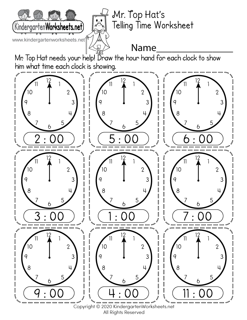 Telling Time Worksheets