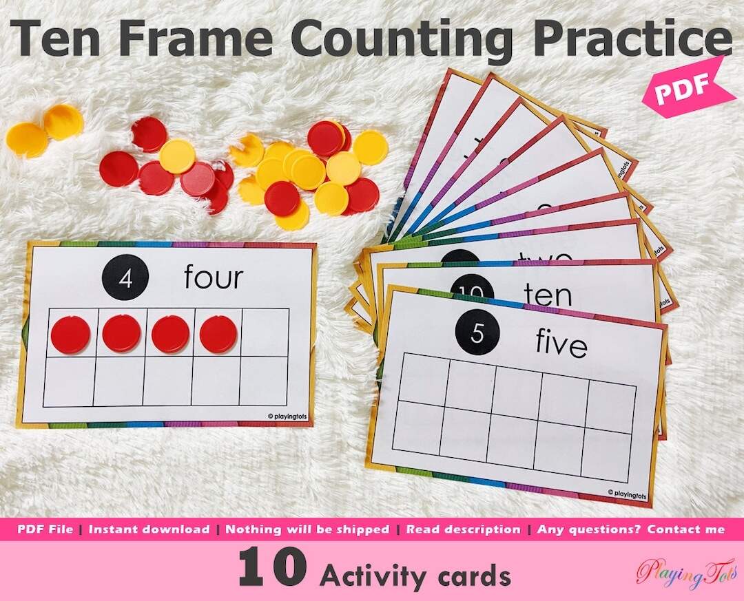 Ten Frames Activity Printable Ten Frame Math Learn To Count Counting Activity 10 Frame Montessori 10 Frames Game Ten Frame Cards Etsy Ten Frames Activity Printable Ten Frame Math Learn To Count Counting Activity 10 Frame Montessori 10 Frames Game Ten Frame Cards Etsy