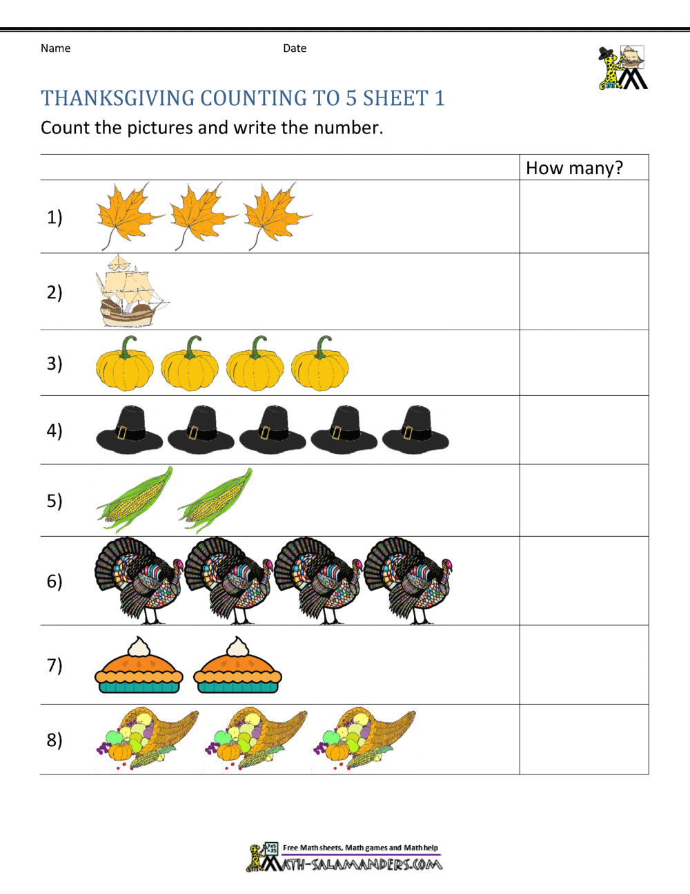 Thanksgiving Color By Number Pages K12 Math Worksheets