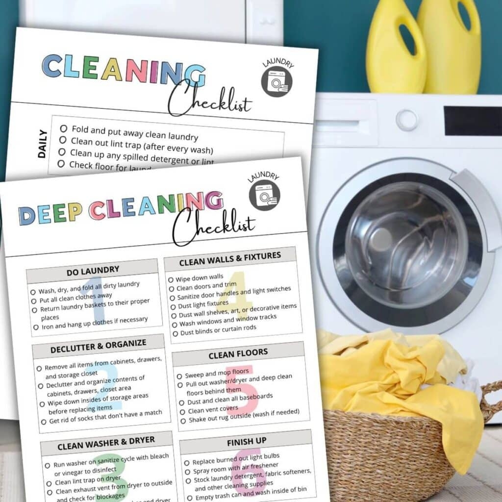 The Ultimate Laundry Room Cleaning Checklist Free Printable The Savvy Sparrow
