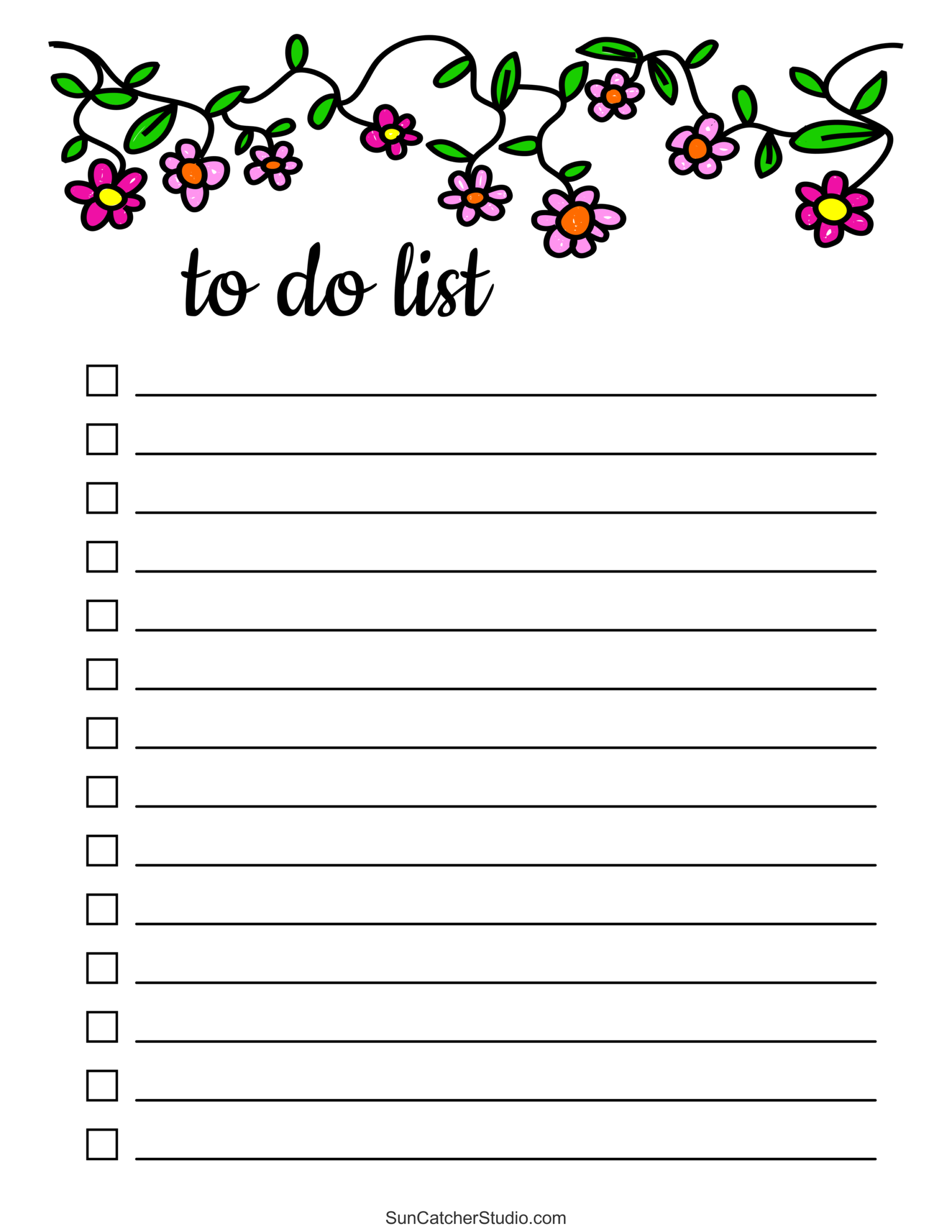 To Do List Free Printable PDF Templates Things To Do Free Printables Lettering SVG Files Tools Apps
