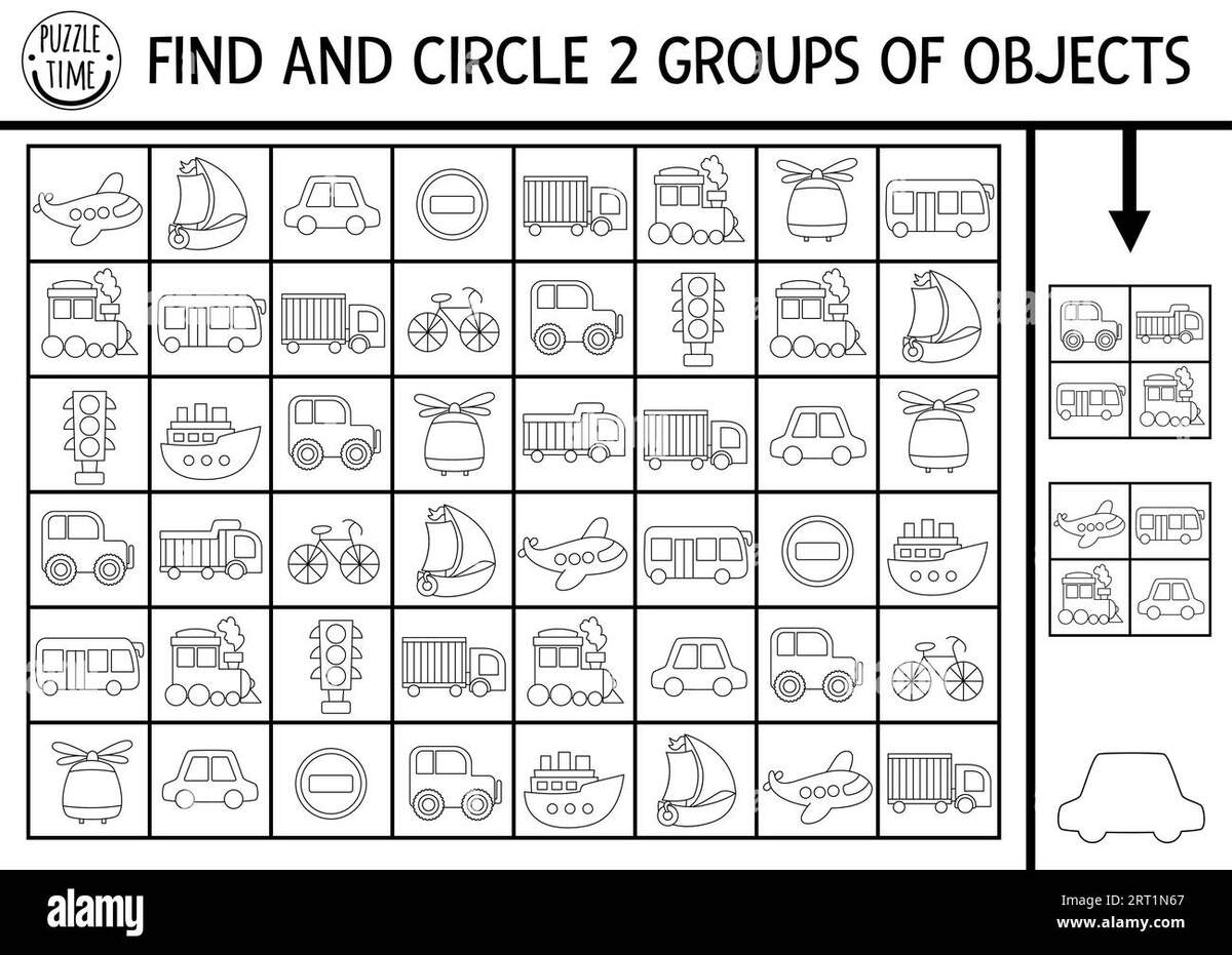 Vehicle Sorting Worksheets For Kindergarten Print Free PDFs