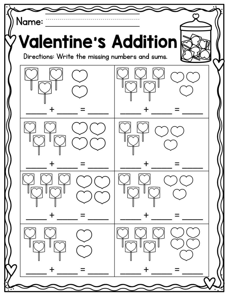 Valentine S Day Kindergarten Worksheets February Made By Teachers Valentine S Day Kindergarten Worksheets February Made By Teachers