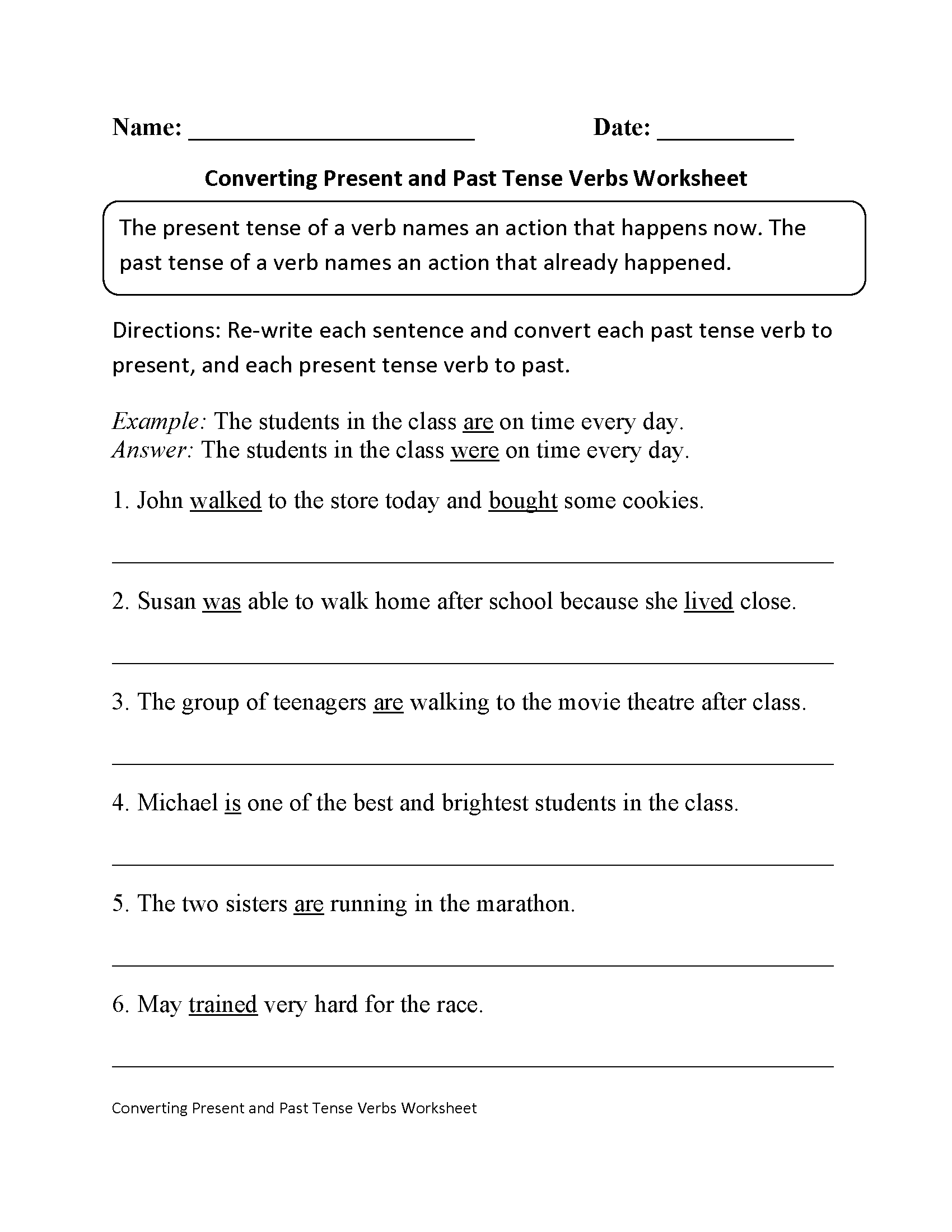 Verb Tenses Worksheets Present And Past Tense Verbs Worksheet Verb Tenses Worksheets Present And Past Tense Verbs Worksheet