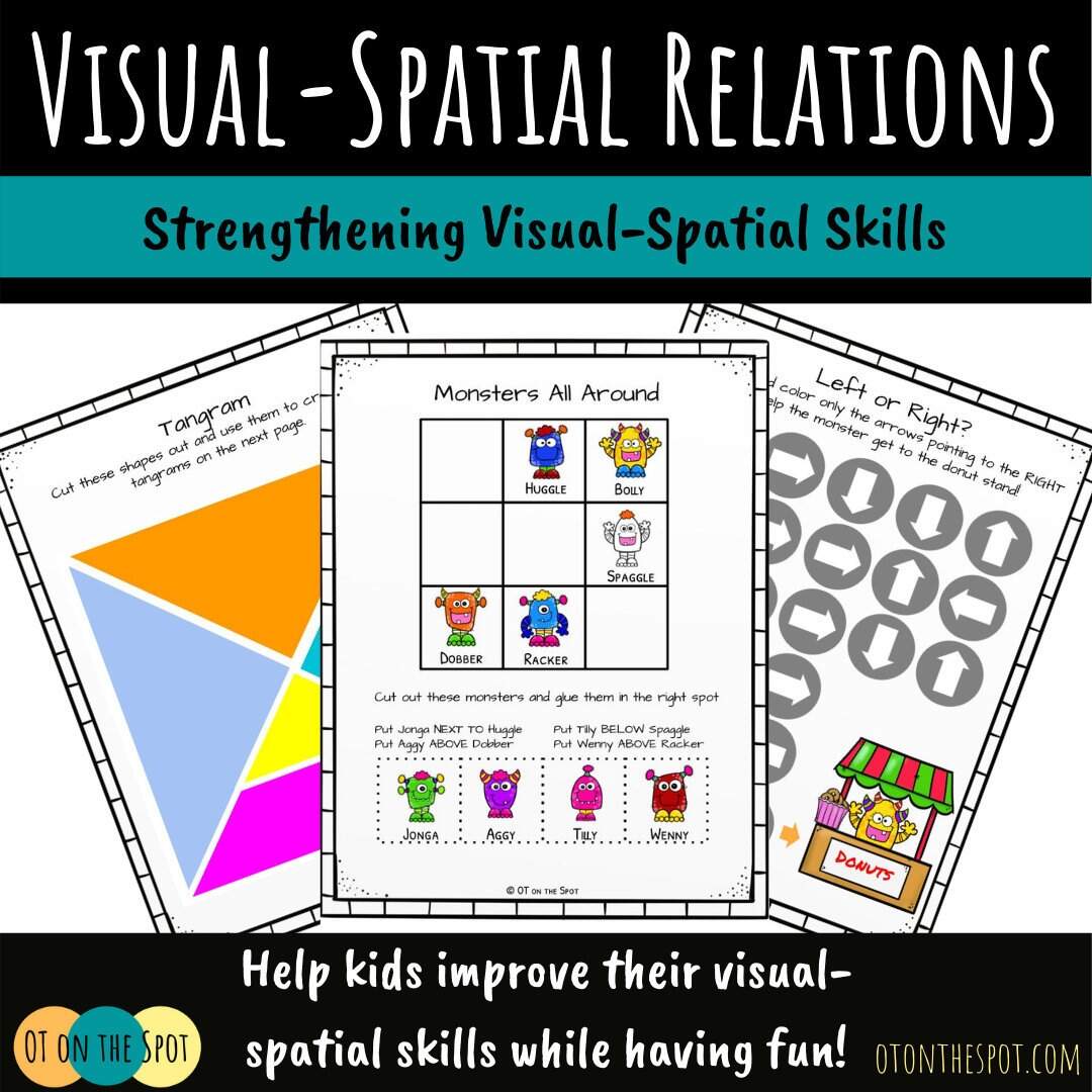 Visual Spatial Relations Printable Activity Packet Etsy
