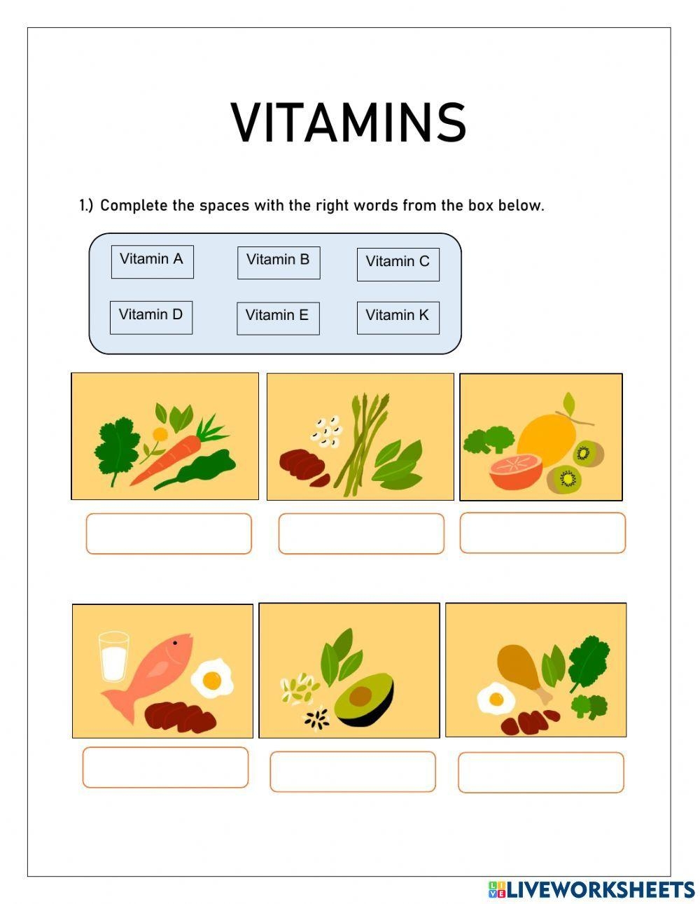 Vitamins And Minerals Learning Wheel KS3 4 Worksheets Library