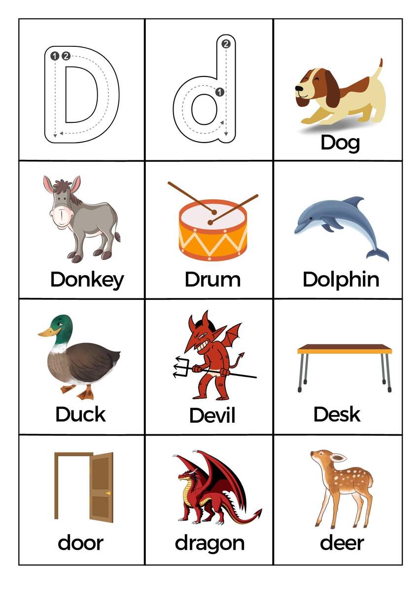 Free Printable Letter D Worksheets