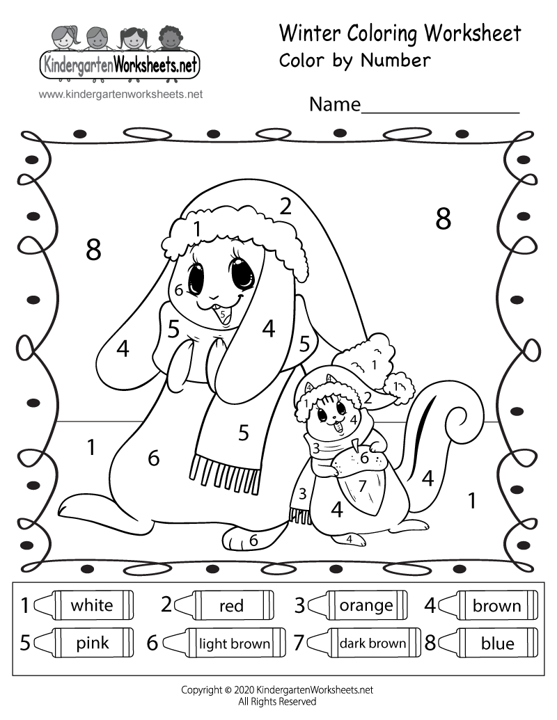 Winter Color By Number Worksheet Free Printable Digital PDF Winter Color By Number Worksheet Free Printable Digital PDF