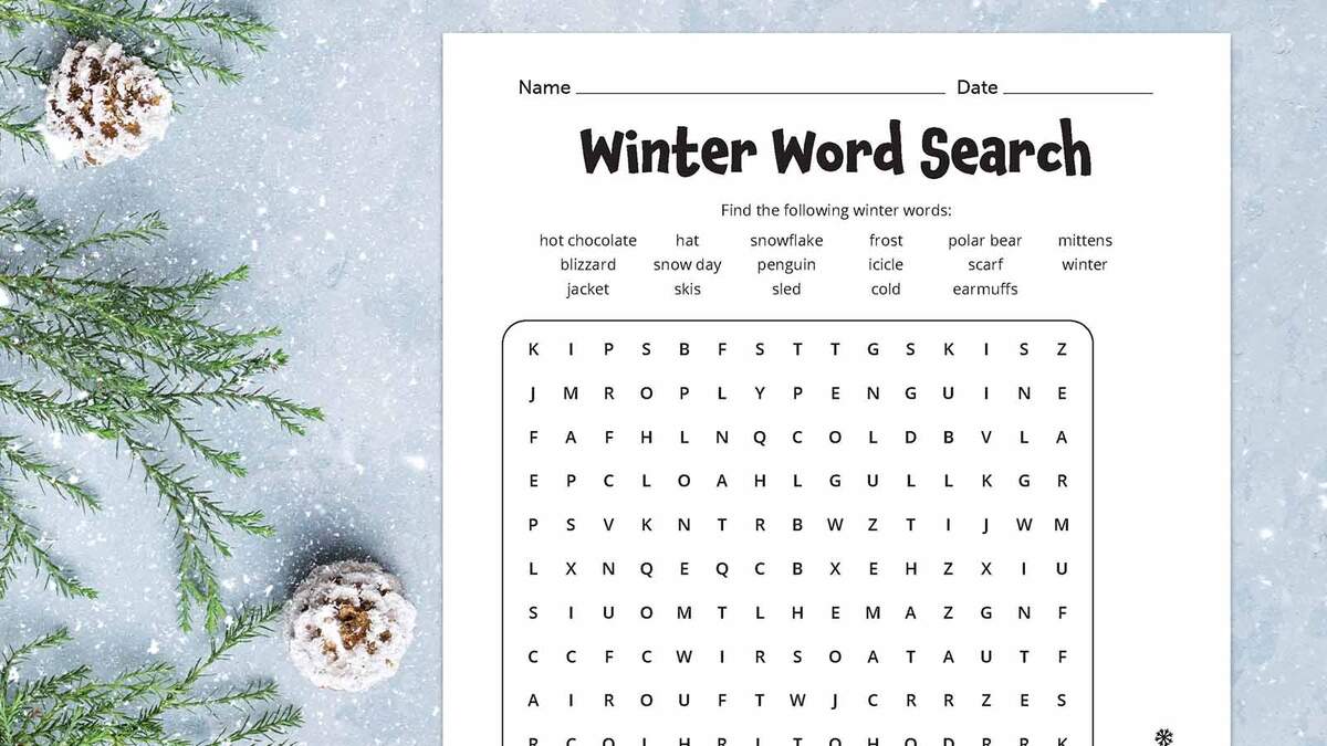 Winter Word Search Free Printable Worksheet Plus Answer Key Winter Word Search Free Printable Worksheet Plus Answer Key