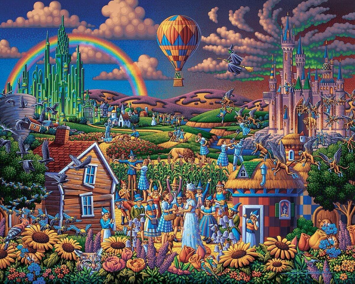 Wizard Of Oz Jigsaw Puzzle 1000 Pieces By Dowdle Folk Art Free Shipping EBay Wizard Of Oz Jigsaw Puzzle 1000 Pieces By Dowdle Folk Art Free Shipping EBay